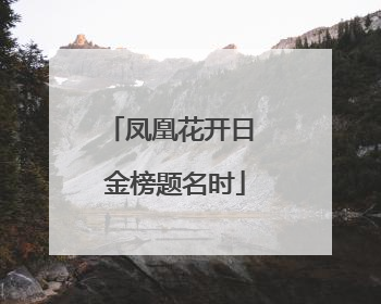 凤凰花开日 金榜题名时